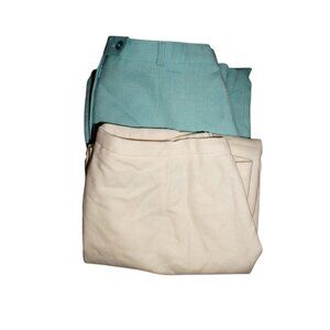 Sag Harbor 100% Wool Pencil Skirt Bundle – Aqua & Cream – Size 12